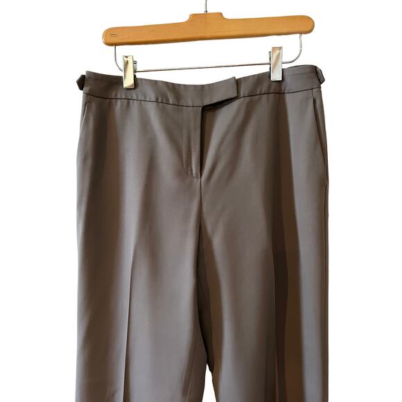 Talbots high waisted wool trousers taupe 6 - Picture 2 of 7